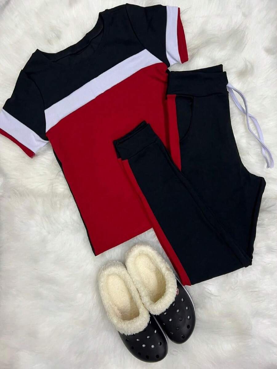Women Sweatpants - 紅色 - 查看 1