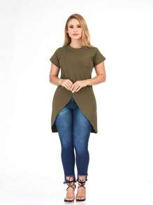 Women T-Shirts - 軍綠色 - 查看 1