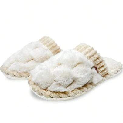 Shendy Vendy Zapatillas de casa Para Mujer Con Suela Gruesa Para Uso En El Hogar Con Estilo-Pantufla Fashion Terciopelo Sandalia para Mujer calidas zapatillas cálidas antideslizantes para interiores para dormitorio/sala de estar, otoño e invierno