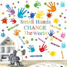 1 Conjunto De Pegatinas De Pared Con Frases Inspiradoras Y Coloridas, Perfectas Para Aulas, Jardines De Infancia Y Salas De Juegos - color - Ver 5