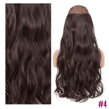 Aplique Tic Tac 60cm Organico Ondulado Fibra Premium Idêntico Ao Cabelo Humano - Castanho - Visão 1
