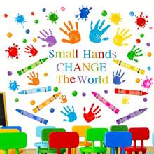 1 Conjunto De Pegatinas De Pared Con Frases Inspiradoras Y Coloridas, Perfectas Para Aulas, Jardines De Infancia Y Salas De Juegos - color - Ver 2