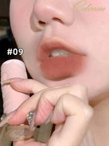 COLORROSE Matte & Glossy Lipstick, Ultra Shiny Lipstick, High Pigment Lipstick, Nourishing Creamy Formula, Soft Peach Color - 09溫柔橘色 - 查看 3