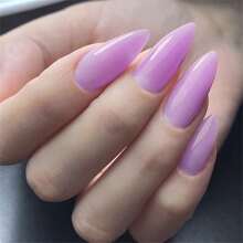 7毫升橡膠基礎啫喱，奶白色紫色透明顏色啫喱指甲油，指甲軍裝半永久亮光光澤，可浸泡式UV LED修飾 - 紫色 - 查看 5