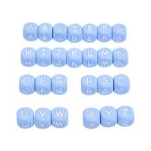 26pcs/pack 12mm Silicone Alphabet Beads Basic Jewelry Making Supplies, One Bead For Each Letter - Multicolor - View 3