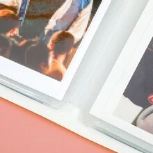 Photo Album Storage Book Heart Shaped Cutout Design Mirror 3-inch Single Slot - Black - View 3