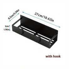 1pc Multipurpose Magnetic Spice Rack, Refrigerator Organizer Shelf With Hooks For Kitchen Tool - With Hook - View 2