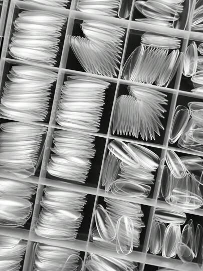 504個のロングバレリーナネイル  アーモンドカラー  フルカバー  ホームDIYネイルサロンに最適  アクリルフェイクネイルアート