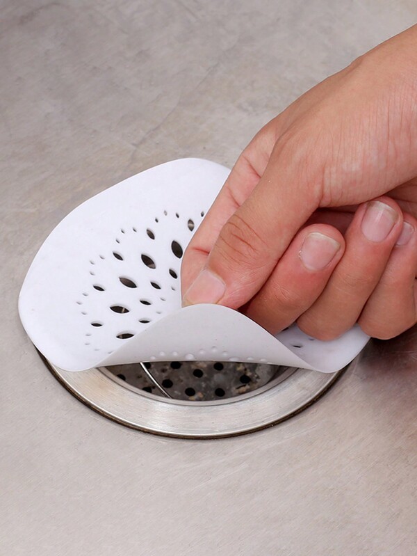 1pc Bathroom Hair Filter Silicone Drain Cover, Kitchen Sink Stopper, Wash Basin Water Stopper