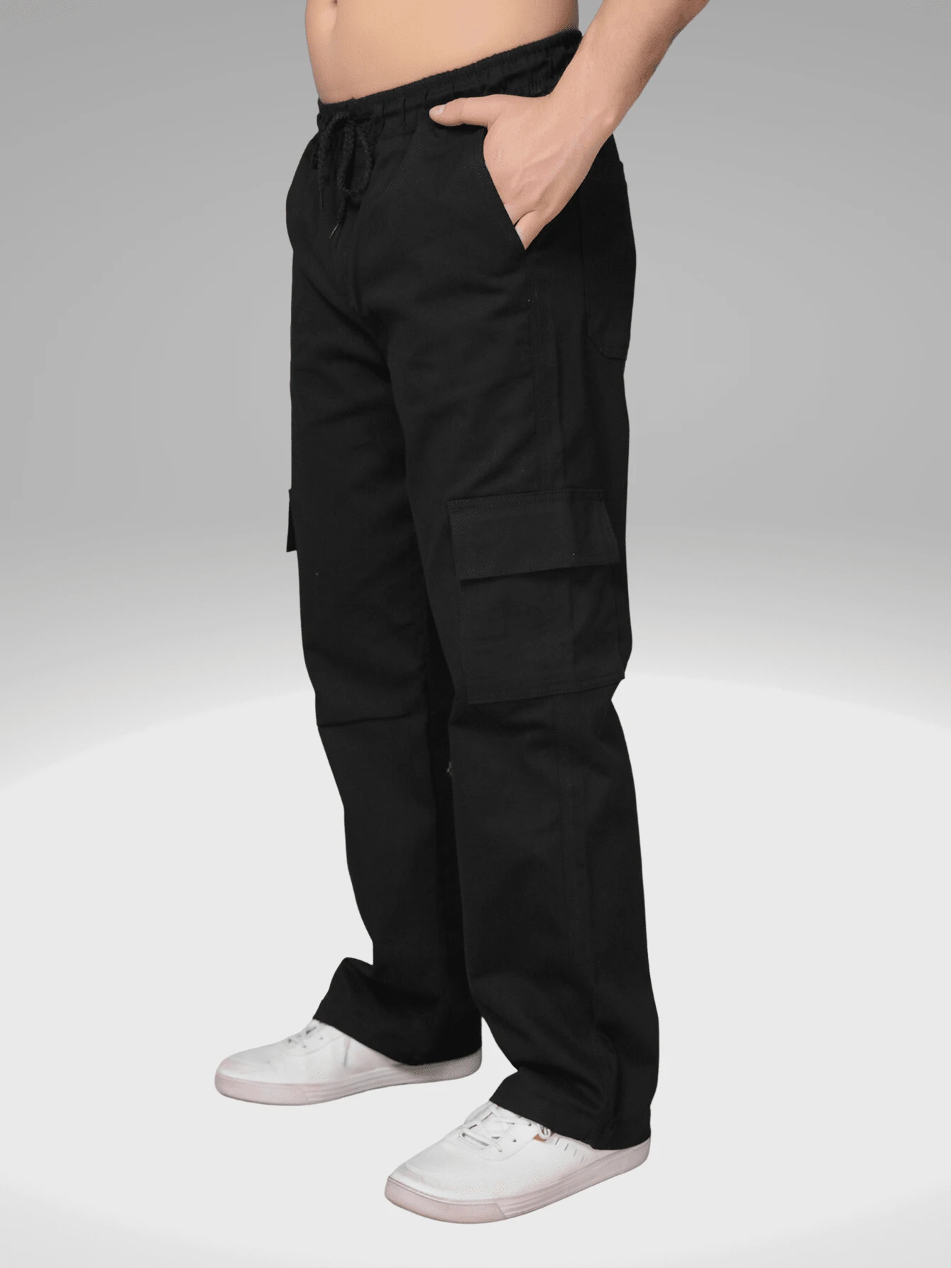 Men Pants - 黑色 - 查看 1