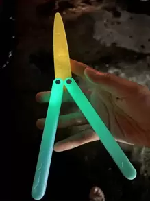 Gran Cuchillo De Mariposa Que Brilla En La Oscuridad - Multicolor - Ver 3