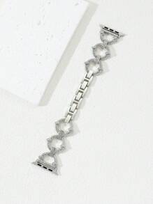 1 条金色女士时尚 Apple Watch 表带 45/49/38/40/41/42/44 毫米，兼容 Apple Watch Ultra/SE/8/7/6/5/4/3/2/1，可作为返校学生的礼物 - 銀色 - 查看 3