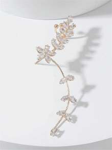 1只優雅的花枝吊墜耳環,適合女性,派對約會禮物 - 金黃色 - 查看 2