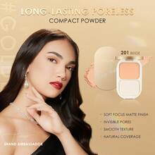 Focallure Polvo Compacto De Textura Suave Con Efecto Mate Y Duradero Para Poros Invisibles, Ligero Y A Prueba De Agua, Control De Aceite Para Polvo Facial - #01 marfil - Ver 2
