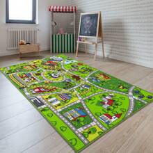 Booooom Jackson Carpet Playmat Rug 60"x32",Car Mat  ,Non Slip  Rug for Playroom Bedroom Boys, Rug Play Mat, Play Rug,Road Rug Train Track Rug Carpet - 卡通 - 查看 7