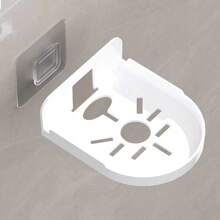 Wall Mount Holder Stand For Camera, Router, TV Box, Bathroom Storage Rack - No Drilling Required - White - View 6