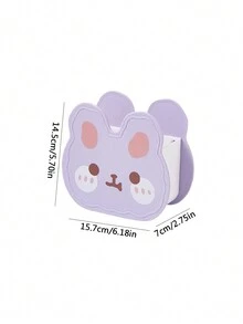 Portalápices De Conejo De Dibujos Animados Para Organización De Papelería De Estudiantes, Almacenamiento De Brochas De Maquillaje, Organización De Escritorio, 1 Ud. - Morado - Ver 2