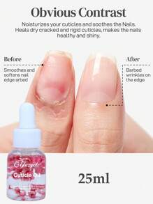 25毫升粉色花朵指甲滋养液 1盒装葵花籽油软化工具护理角质层活化油预防指甲老化指甲油滋养油方便携带指甲 - 彩色 - 查看 5