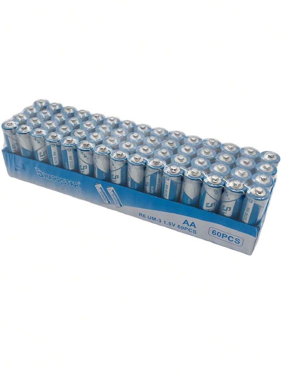 Pack De 60 Baterías/Pilas AA R6 UM-3 1.5V - Azul - Ver 1
