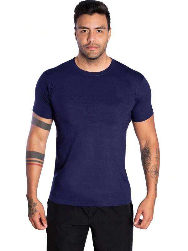 Camiseta visco lycra elastano malha fria academia