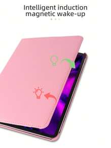 1 Ốp lưng bảo vệ máy tính bảng nhiều góc xoay 360 độ màu trơn tương thích với iPad Mini 1/2/3/4/5/6/Mini 7/9.7/10.2/10.5/Air 4/Air 5/10/10.9/Pro 11 inch/Air 11 (M2)/Pro 11 (M4)/2024/IPad Air 11 inch (M3) 2025/IPad (A16) 11 inch thế hệ thứ 11 năm 2025, vị trí lỗ có thể thay đổi tùy theo kiểu máy - Hồng - Xem 3