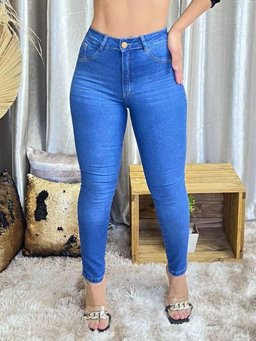Calça Jeans Feminina Skinny Básica Linha Premium