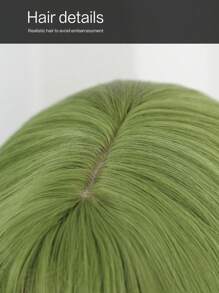 水波假髮劉海綠色 30 英寸長波浪深波耐熱纖維合成假髮女式派對日常使用 - 綠色 - 查看 4