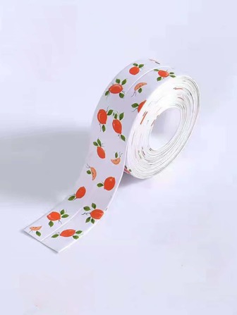 1捲防水橙色圖案自粘式廚房和浴室密封膠帶