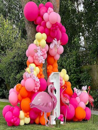 164入組裙鶴主題派對裝飾氣球套裝