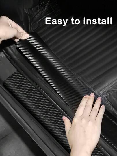 4pcs/Set Car Carbon Fiber Universal Door Sill Protector Guards
