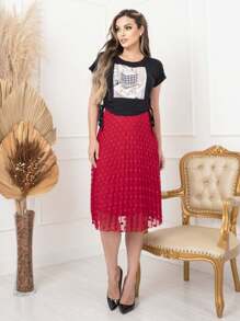 Women Skirts - Rojo - Ver 3