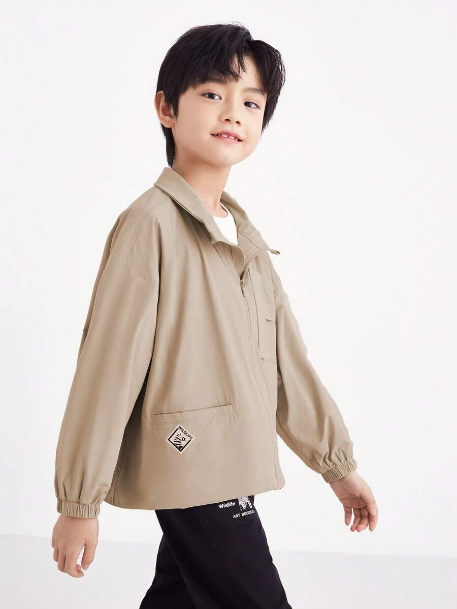 Annil 儿童T恤短袖夏季圆领薄款卡通印花中大童上衣