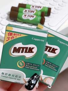 保濕滋潤防乾裂唇部護理套裝,包括3支色澤唇膏,不油膩,不粘杯,適合日常妝容,保持唇部柔軟光滑 - 彩色 - 查看 4