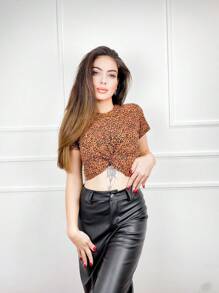 Women Tops - 鏽棕色 - 查看 1