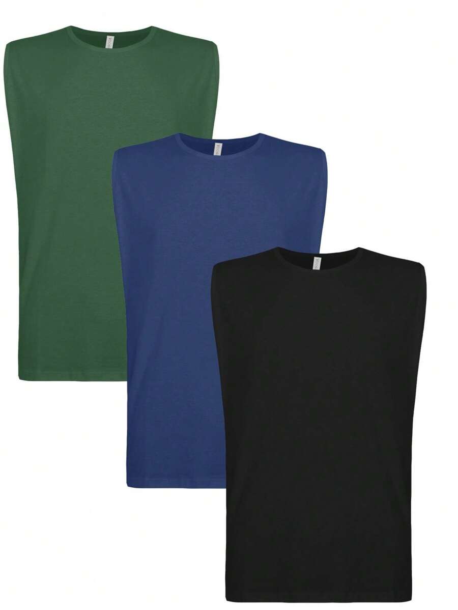 Men Plus Size Tank Tops - 彩色 - 查看 1