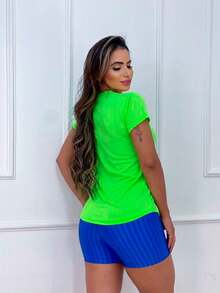 Women Sports Tees & Tanks - màu xanh lá - Xem 2