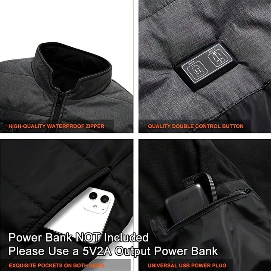 Lightweight Heated Vest with 3 Heat Level, heated jacket, without power
