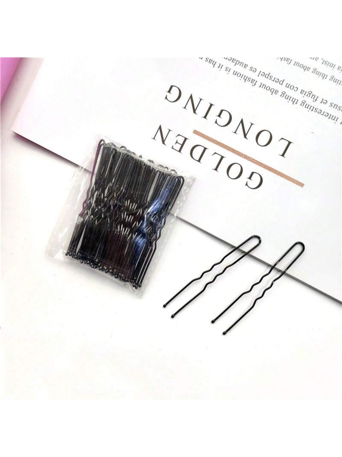 U-shaped painted hairpins