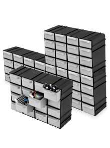 Caixa Organizador Empilhavel Gaveteiro de Plástico Com 16 Gavetas Para Objetos Joias Parafusos Pregos Multiuso