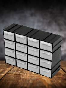 Caixa Organizador Empilhavel Gaveteiro de Plástico Com 16 Gavetas Para Objetos Joias Parafusos Pregos Multiuso