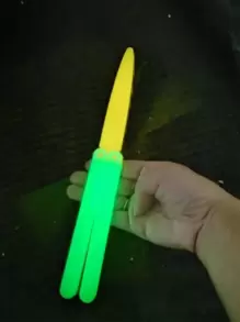 Gran Cuchillo De Mariposa Que Brilla En La Oscuridad - Multicolor - Ver 5