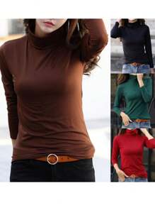 5 piezas blusa térmica cuello alto tortuga colores surtidos al azar UNITALLA CALIENTITA NAVIDAD - Multicolor - Ver 2