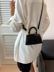 Bolsa de textura super popular deste ano, bolsa quadrada pequena estrangeira, nova bolsa versátil de cor sólida, bolsa feminina