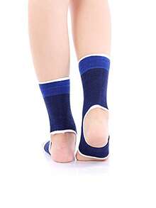 寶藍針織運動護具籃球護腕護肘護踝男女健身踝護 - 藍色 - 查看 2