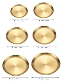 Stainless Steel Korean Bbq Grill Plate, Fruit & Snacks Serving Tray, Jewelry Organizer, Self-Service Buffet Plate, Multi-Size (5.5-15.7 Inches)Christmas Gift,School Supplies