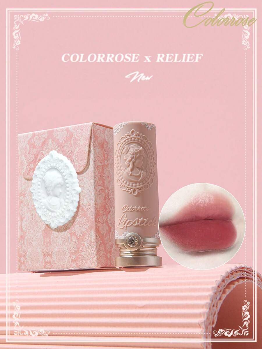 COLORROSE Matte & Glossy Lipstick, Super Shiny Lipstick, High Pigment Lipstick, Nourishing Creamy Formula, Strawberry Milk Color - 02 Dâu sữa Fu - Xem 1