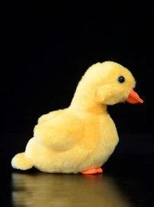 14 厘米/5.6 英寸黄色小鸡毛绒玩具可爱鸭子填充动物卡通娃娃毛绒玩具儿童生日圣诞礼物孩子家居装饰 - 黃色 - 查看 2