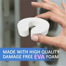 1 Pieza Protector De Puerta Para La Mano Sólido De Color Eva Antipellizco - Blanco y Negro - Ver 5