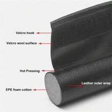 1pc Adjustable Self-adhesive Foam Sealing Strip For Door Bottom, Windproof Dustproof Soundproof Strip, Draft Stopper For Single Side Gap Under Door