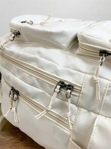 大容量女式背包，带字母图案，学校背包，书包，经典，休闲，适合青少年女孩女大学生，大学、中学、高中、户外、旅行、郊游、返校，学校背包，书包，学校背包，返校，大背包，大容量，适合青少年女孩女大学生，非常适合返校、大学、中学、高中 - 白色 - 查看 8